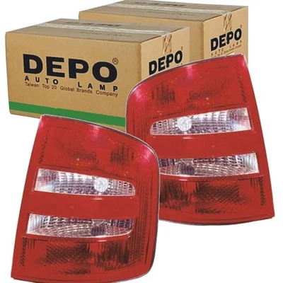 2x Depo Luces Traseras Kit Blanco Apto para Skoda Fabia Izquierda + Derecho - Imagen 1 de 4