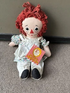 Vintage Knickerbocker Raggedy Ann Doll 14” WITH ORIGINAL TAG 1971 Johnny Gruelle - Picture 1 of 11