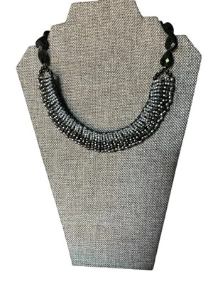 Ожерелье с клевером Nakamol Design новое с ценниками reg.98 темно-синее серое черное cl.16 дюймов с расширением. - Изображение 1 из 3