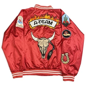 2015 Travis Scott Rodeo A-Team Bomber Flight Varsity Red Jacket Size XXL - Bild 1 von 11