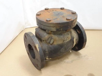 181016 Old-Stock; Jenkins 587J-3 Cast Iron Swing Check Valve Size 3" Surface Rus - Image 1 of 4
