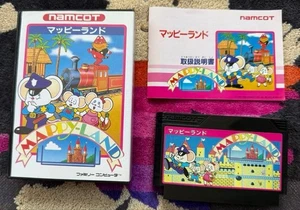 Nintendo Famicom Software Mappy Land mit Box & Handbuch gebraucht nicht getestet 1986 - Bild 1 von 12