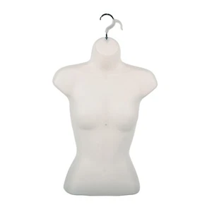 SSWBasics Female Shatterproof Molded Frosted Shirt Form With Hook Fits Women’s - Picture 1 of 7