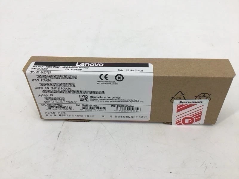 PC3-12800 4 GB DDR3 1600 MHz DDR3 LAPTOP MEMORY P/N # 0A65723 New Free Shipping! - Image 1 of 1
