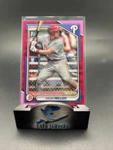 2024 Bowman - Prospects Fuchsia Border #BP-27 Aidan Miller /299 (RC) - Picture 1 of 2