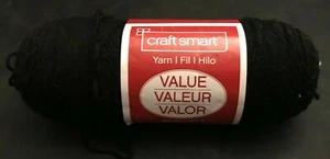 Craft Smart Value Yarn Black 364 Yards Color #14 - Picture 1 of 1