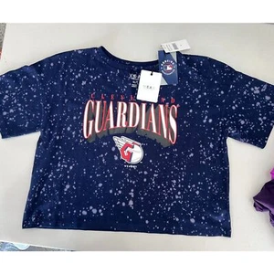 Wear by Erin Andrews Cleveland Guardians Cropped Tee XL NWT - Picture 1 of 4