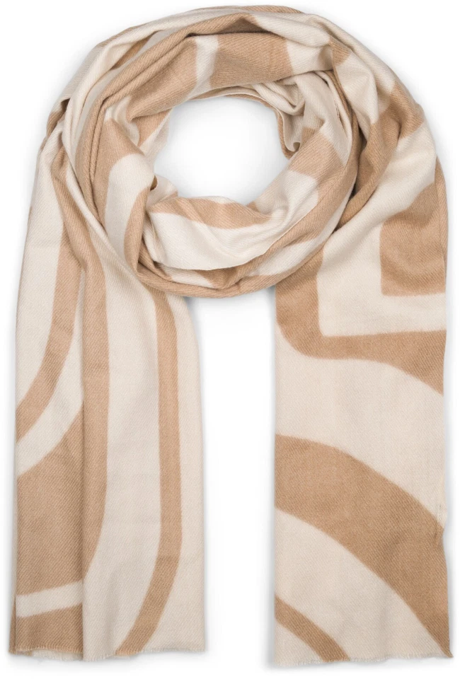STYLEBREAKER Damen Schal Linien Muster geschwungen, warmer Herbst Winter Schal Print abstrakt