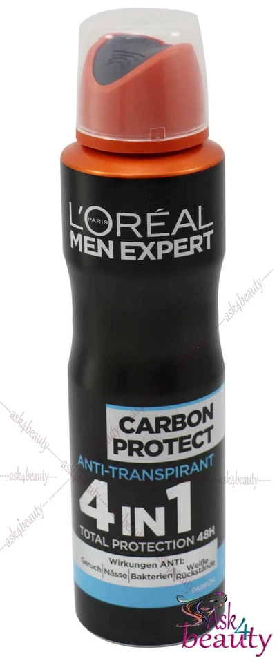Loreal Men Expert Carbon Protect 4 In 1 Deodorant Spray 5.0oz/150ml New&Unbox - Image 1 of 1