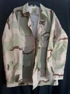 US Army Desert Camo Jacket Mens Medium X-Long BDU Shirt Combat Tactical Coat - Bild 1 von 11