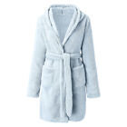 Women Plush Terry Towel Bathrobe  Ladies Soft Towelling Robe Shawl Dressing Gown