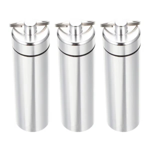 3 Pcs Metal Aluminum Bottle Storage Box Mini Toothpicks Holder Travel - Picture 1 of 12