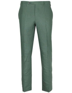 Chino Rota en lino verde oscuro - Imagen 1 de 15