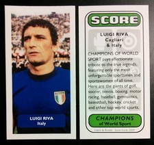 ITALY - CAGLIARI - LUIGI RIVA Score UK football trade card 