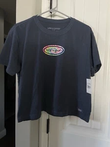 Life Is Good SS Shirt Relaxed Boxy Crusher Tee TIE DYE Oval Women's M - Picture 1 of 2
