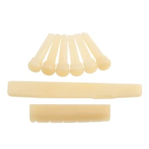 Silla de montar puente para guitarra acústica sin blanquear, tuercas, pasadores de puente para YAMAHA LL/A - Imagen 1 de 8