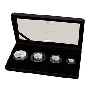 2024 G. Britain Silver Mercanti's Lion and Eagle Fractional 4 Coin Set OGP & COA - Picture 1 of 10