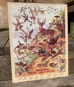 Remington Game Load METALLSCHILD Poster Jagdhütte Deko Wildlife Legend Chart - Bild 1 von 12