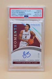 2021 Panini Immaculate Coll. Scottie Barnes RC Moments Auto 02/17 PSA 8/10 - Bild 1 von 2