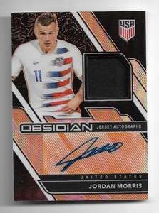 2020-21 Panini Obsidian Jersey Auto Card :Jordan Morris #73/75