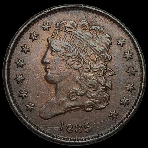 1835 Classic Head Half Cent J4132 Cover