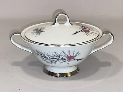 Arlen Purple Sage Fine China Seyei Japan Sugar Bowl with Lid Set Lot Vintage Old - Image 1 of 4