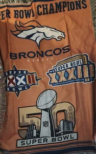Denver Broncos Super Bowl 50 - Gewebter Wandteppich 48x60 Zoll - Bild 1 von 1