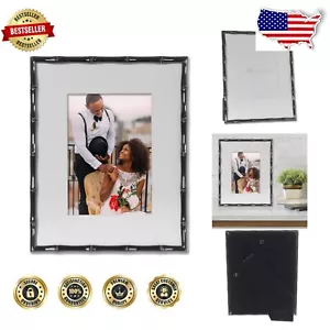 Sophisticated 8x10 Picture Frame with Bamboo Motif - Perfect for Any Occasion - Picture 1 of 6