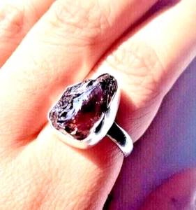 Natural Smoky Topaz Gemstone 925 Sterling Silver Ethnic Handmade Jewelry Ring - Picture 1 of 11