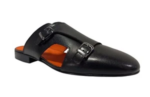 Sandalias Mules Sigotto Uomo Para Hombre Cuero Negro Sin Espalda 7009 - Imagen 1 de 2
