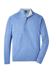 Peter Millar Stealth Performance Quarter Zip Pullover Vintage Indigo Blue Small - Picture 1 of 5