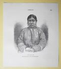 1881 Reclus print AINU GIRL, SAKHALIN, RUSSIA, #86