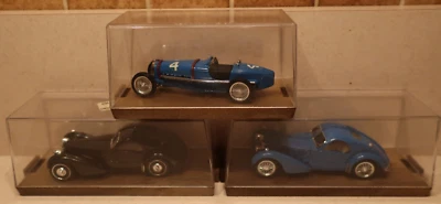 Lot of 3 Brumm Bugattis; Type 59, 1933; r87 Coupe; r88 Coupe; New 1:43 - Image 1 of 4