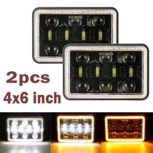 Lámpara de haz sellada proyector de faros LED de 4x6 pulgadas 2 piezas para camión camión camión remolque - Imagen 1 de 12
