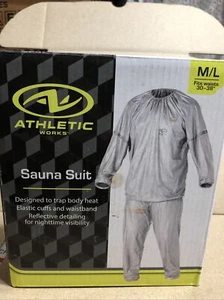 TRAJE SAUNA ADULTO ATLETIC WORKS M/L SE ADAPTA A TALLAS DE CINTURA 30-38" VINILO RESISTENTE - Imagen 1 de 1