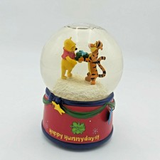 Winnie The Pooh Musical Snow Globe- "Happy Hunny Days" - Christmas Theme - NIB