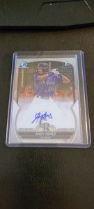 2023 Bowman Chrome Andy Perez Auto 1st Colorado Rockies 