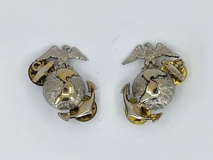 WW2 WWII USMC Marine Corps EGA EG&A 1926 Style Pin Back Collar Set - Picture 1 of 4