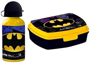 Batman Set Porta Pane + Borraccia Alluminio Bambini Set Regalo - Foto 1 di 4