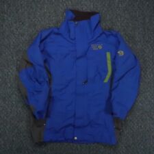 Mountain Hardwear Jacket Mens Small Blue Nylon Lined Full Zip Pockets Waterproof
