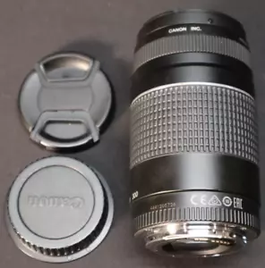 Canon EF 75-300mm 1:4-5.6 III Telephoto Zoom Lens With Caps Tested - Picture 1 of 9