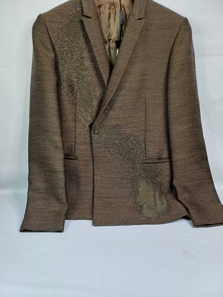 ABRIGO BLAZER HOMBRE EMPORIO ARMANI LANA MARRÓN. Foto 1 de 4