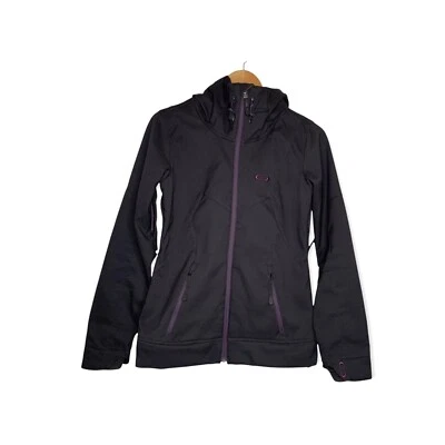 Oakley Feminino Preto com Capuz Zíper Bolsos Forrados de Lã Tamanho P Pequeno - Imagem 1 de 4