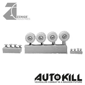 Zinge Industries AutoKill Gaslands 20mm scale Road Wheels 13mm Diameter S-WHE34 - Picture 1 of 2