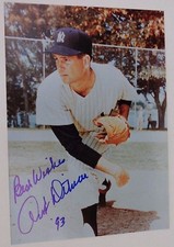 Signed ART DITMAR New York Yankees Autographed  4x5 Photo 16D