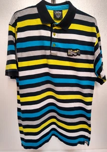 MECCA APPAREL Pullover, 3 button to collar, multi color, short sleeve shirt - Picture 1 of 8