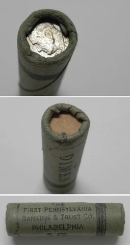 1960-P OBW Solid Date Uncirculated Roll of 50 Silver Roosevelt Dimes Cover