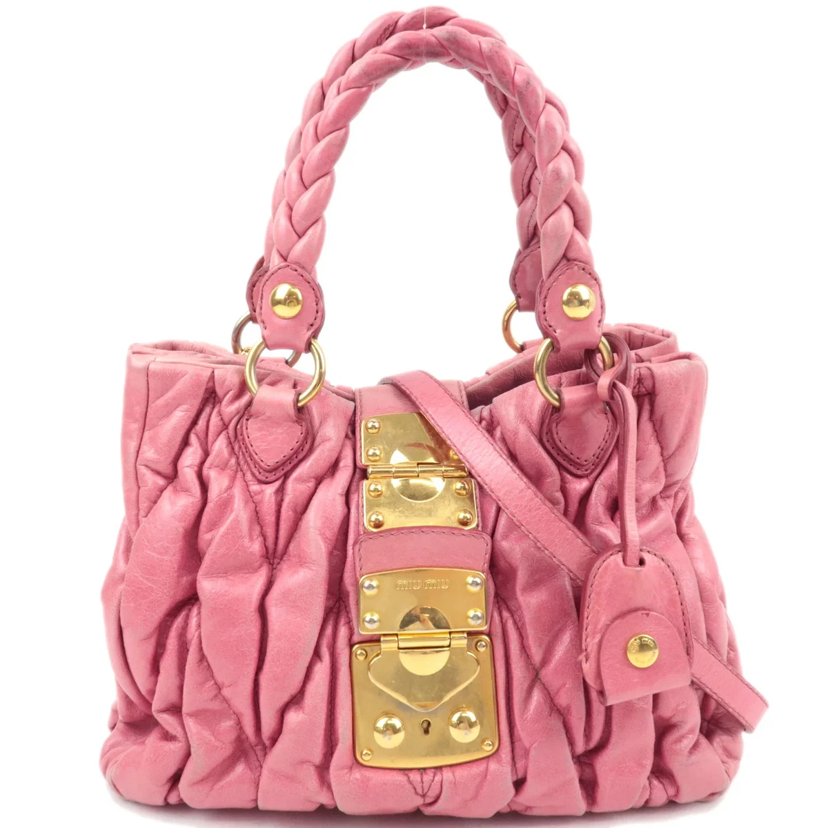バッグ 00s MIU MIU HAND BAG MINI PINK GOLD Miu Miu Mini 