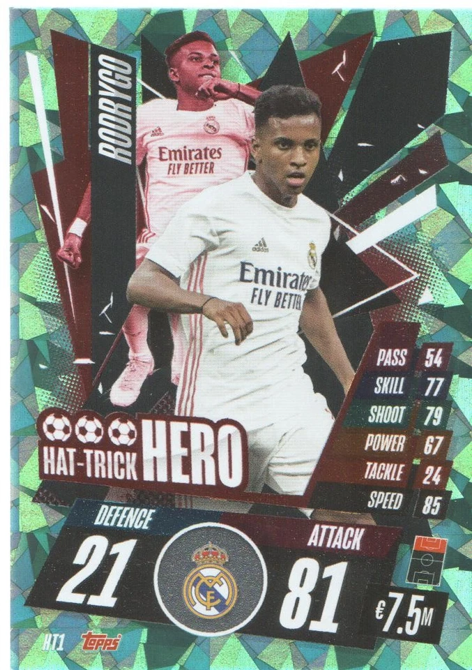 2020-21 Topps Match Attax UEFA Champ. League Soccer Cards Hat Trick Heroes: Pick - Image 1 of 1