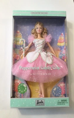 NEW 2002 BARBIE PEPPERMINT CANDY CANE DOLL FROM THE NUTCRACKER Mattel 57578 NRFB - Image 1 of 4